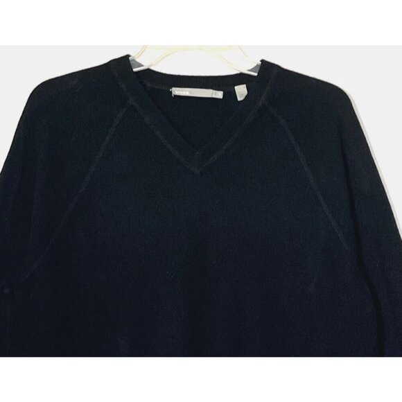 Vince Black Cashmere Wool V-Neck Pullover Sweater - Picture 5 of 9